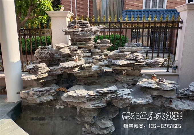 广州南沙区庭院鱼池假山的建造图片4