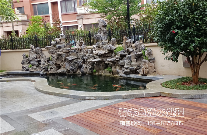 武汉家庭庭院鱼池假山建造图片6