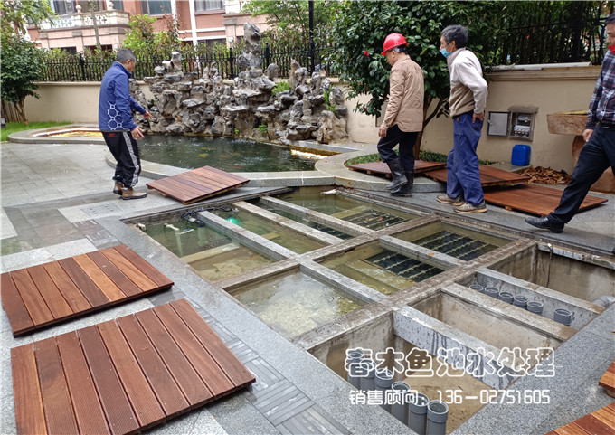 武汉家庭庭院鱼池假山建造图片7