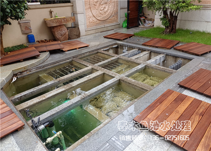 武汉家庭庭院鱼池假山建造图片9